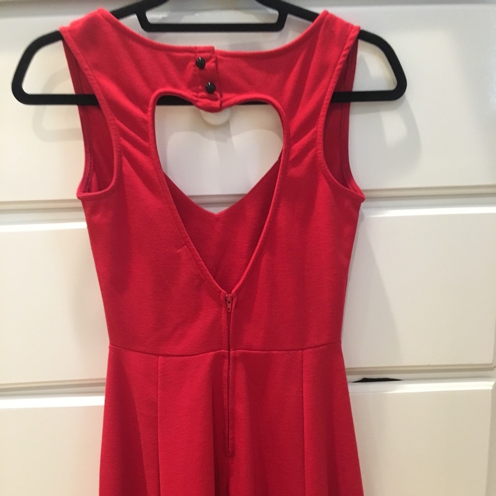 Red heart skater dress